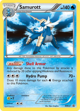 Samurott BW Black Star Promos Pokemon Card