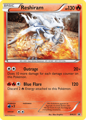 Reshiram BW Black Star Promos Pokemon Card