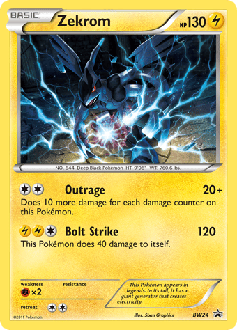 Zekrom BW Black Star Promos Pokemon Card
