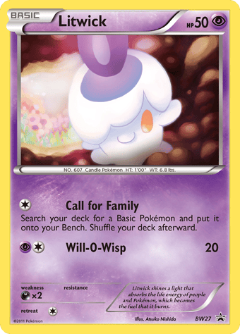 Litwick BW Black Star Promos Pokemon Card