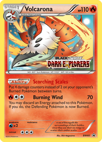 Volcarona BW Black Star Promos Pokemon Card