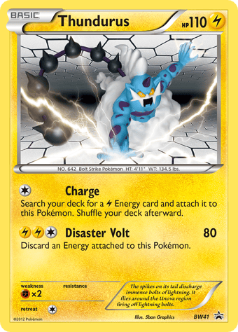 Thundurus BW Black Star Promos Pokemon Card