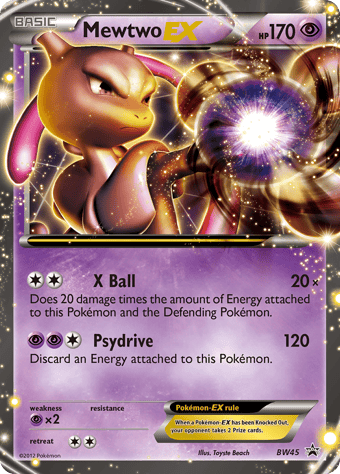 Mewtwo-EX BW Black Star Promos Pokemon Card