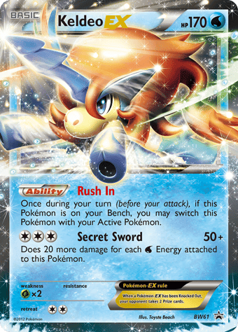 Keldeo-EX BW Black Star Promos Pokemon Card