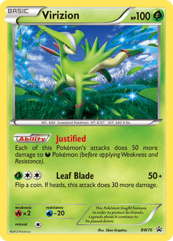 Virizion BW Black Star Promos Pokemon Card