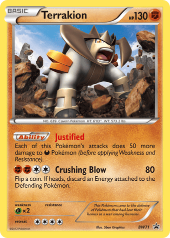 Terrakion BW Black Star Promos Pokemon Card