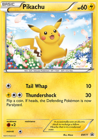 Pikachu BW Black Star Promos Pokemon Card