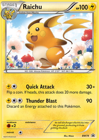 Raichu BW Black Star Promos Pokemon Card
