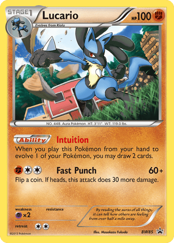 Lucario BW Black Star Promos Pokemon Card
