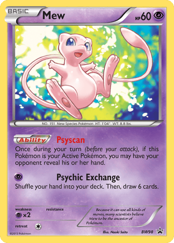 Mew BW Black Star Promos Pokemon Card