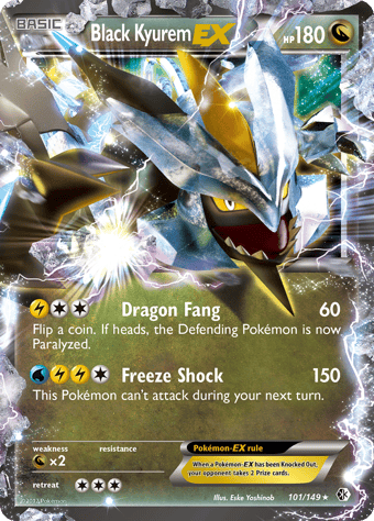Black Kyurem-EX Boundaries Crossed Pokemon Card