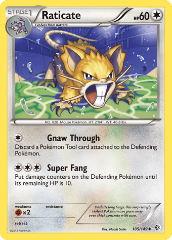 Raticate Boundaries Crossed Pokemon Card