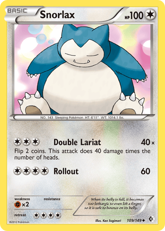 Snorlax Boundaries Crossed Pokemon Card