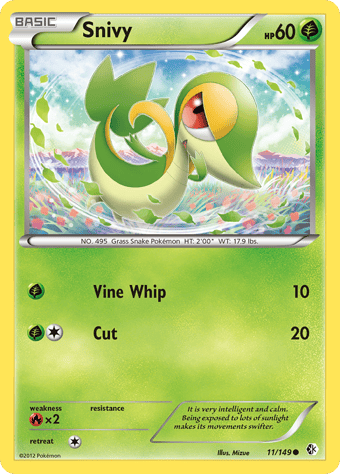 Snivy Boundaries Crossed Pokemon Card