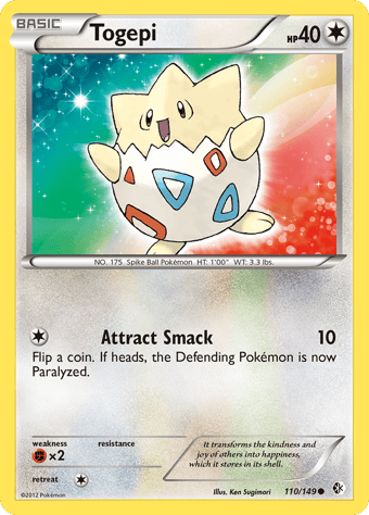 Togepi Boundaries Crossed Pokemon Card