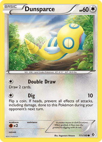 Dunsparce Boundaries Crossed Pokemon Card