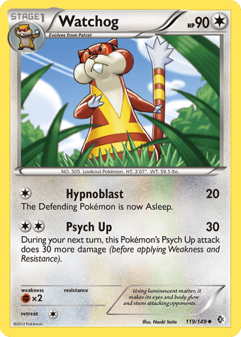 Watchog Boundaries Crossed Pokemon Card