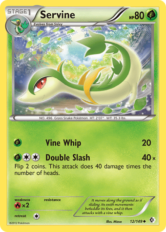 Servine Boundaries Crossed Pokemon Card