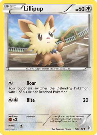 Lillipup Boundaries Crossed Pokemon Card