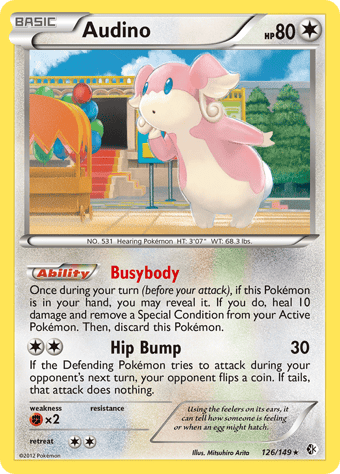 Audino Boundaries Crossed Pokemon Card