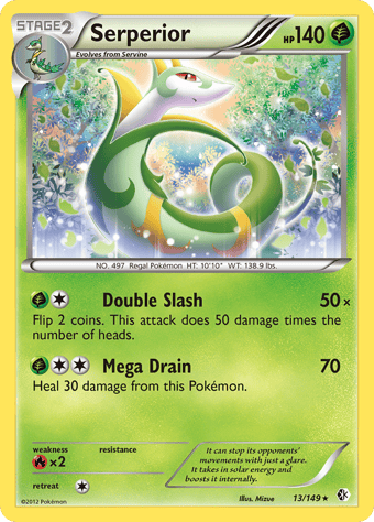 Serperior Boundaries Crossed Pokemon Card
