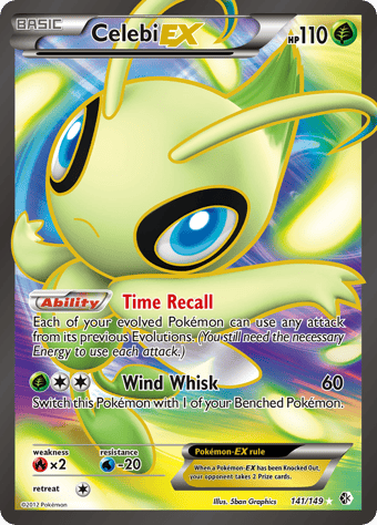 Celebi-EX Boundaries Crossed Pokemon Card