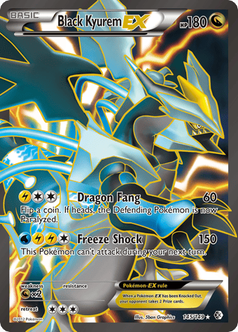 Black Kyurem-EX Boundaries Crossed Pokemon Card