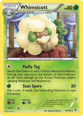 Whimsicott Boundaries Crossed Pokemon Card
