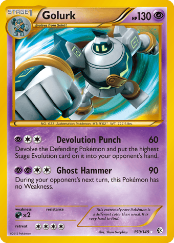 Golurk Boundaries Crossed Pokemon Card