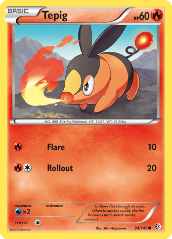 Tepig Boundaries Crossed Pokemon Card