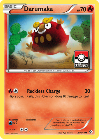 Darumaka Boundaries Crossed Pokemon Card