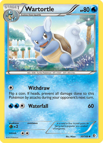 Wartortle Boundaries Crossed Pokemon Card