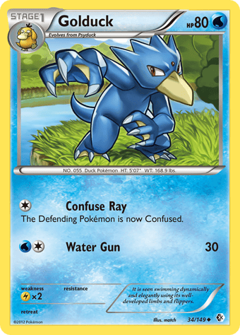 Golduck Boundaries Crossed Pokemon Card
