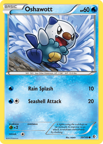 Oshawott Boundaries Crossed Pokemon Card