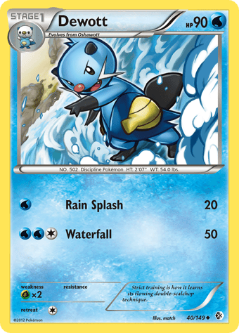 Dewott Boundaries Crossed Pokemon Card