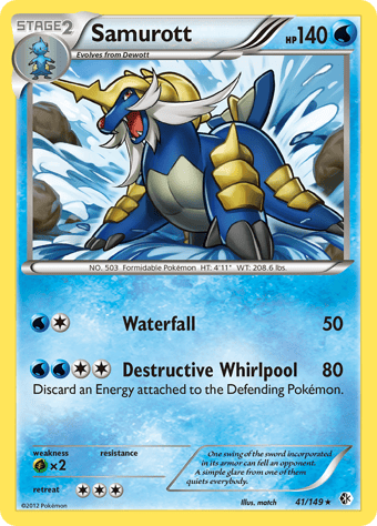 Samurott Boundaries Crossed Pokemon Card