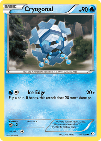 Cryogonal Boundaries Crossed Pokemon Card