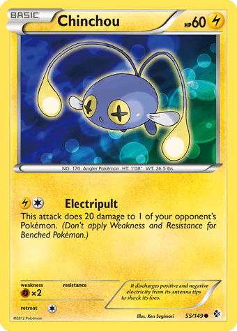 Chinchou Boundaries Crossed Pokemon Card