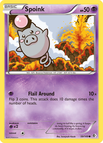 Spoink Boundaries Crossed Pokemon Card