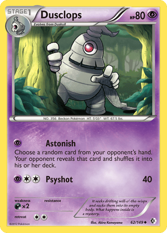 Dusclops Boundaries Crossed Pokemon Card