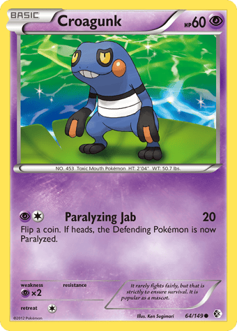 Croagunk Boundaries Crossed Pokemon Card