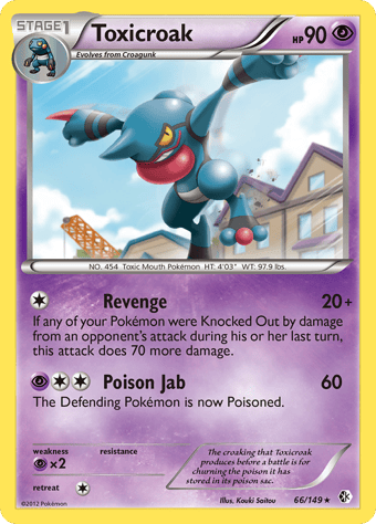 Toxicroak Boundaries Crossed Pokemon Card