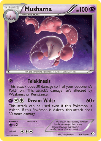 Musharna Boundaries Crossed Pokemon Card