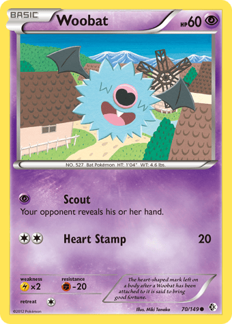 Woobat Boundaries Crossed Pokemon Card