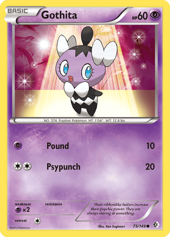 Gothita Boundaries Crossed Pokemon Card