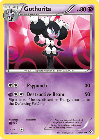Gothorita Boundaries Crossed Pokemon Card