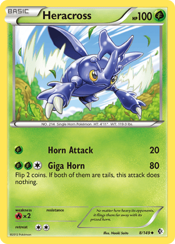 Heracross Boundaries Crossed Pokemon Card