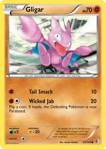 Gligar Boundaries Crossed Pokemon Card