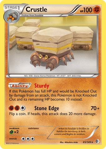 Crustle Boundaries Crossed Pokemon Card