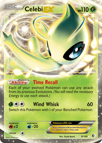 Celebi-EX Boundaries Crossed Pokemon Card